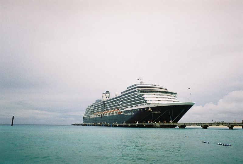 A view of the ms Zuiderdam from our tender